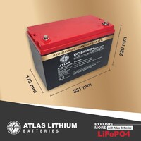 Atlas 140AH Lithium Deep Cycle Battery  Premium Prismatic