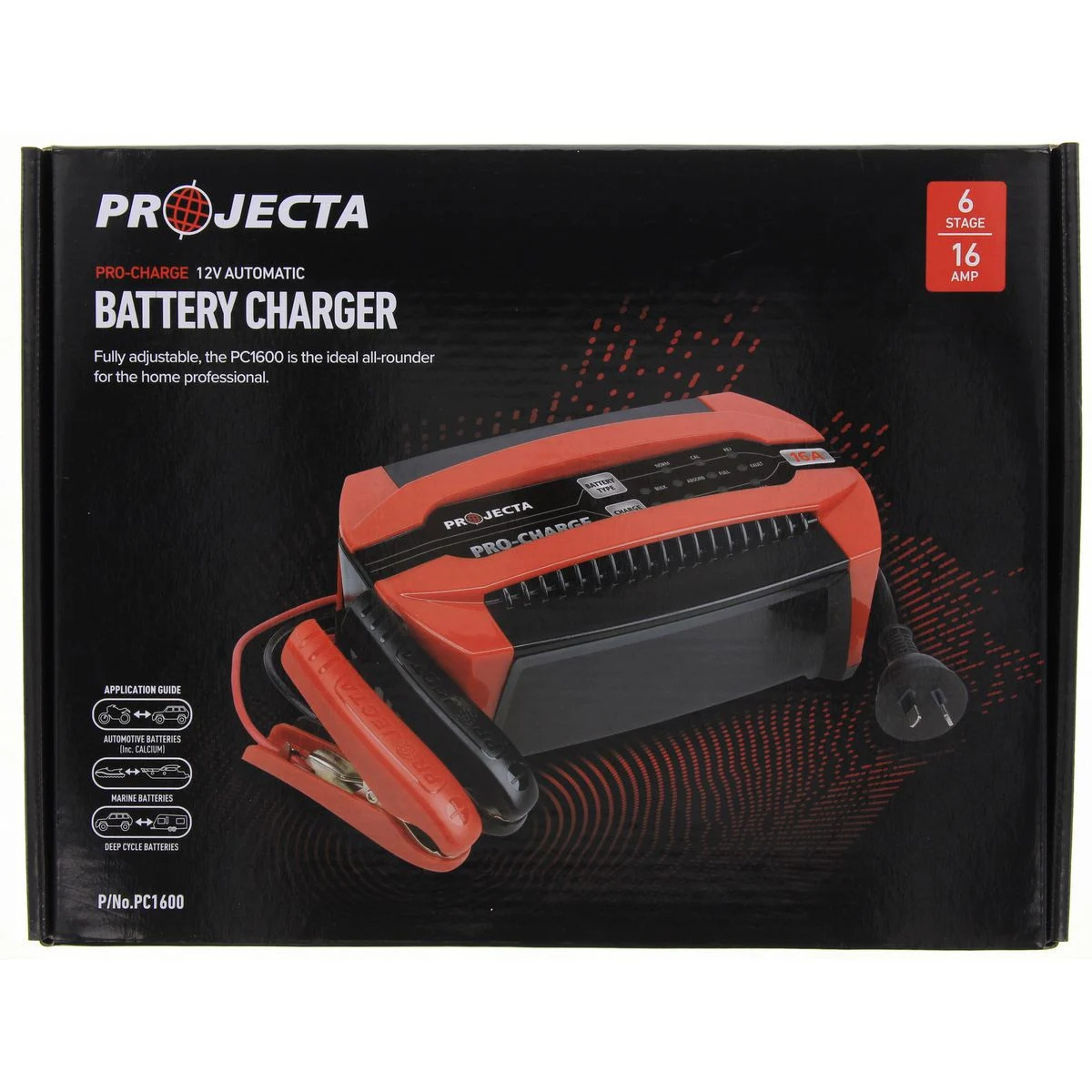 PROJECTA Pro-Charge 16A 12V Battery Charger - AGM - BATTERY CHARGER