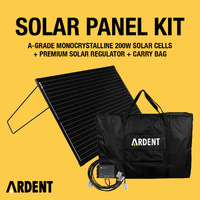 200W 12V Folding Solar Panel Black
