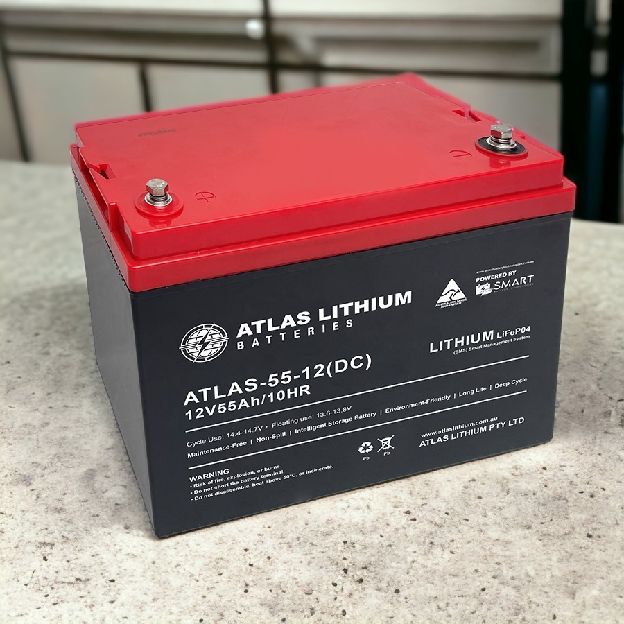 ATLAS 55AH Lithium Deep Cycle Battery 55ah Lithium Battery Australia 55AH Lithium (LiFePO4)
