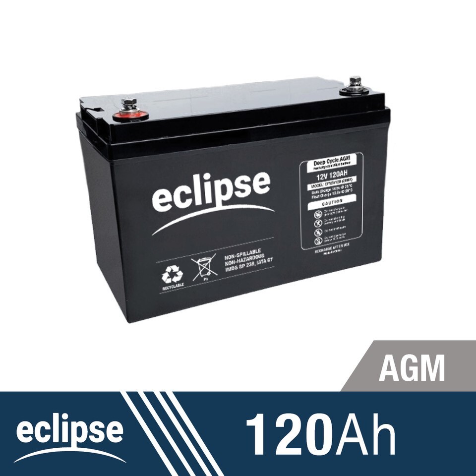120AH Deep Cycle AGM Battery Eclipse 12 Volt 120ah Deep