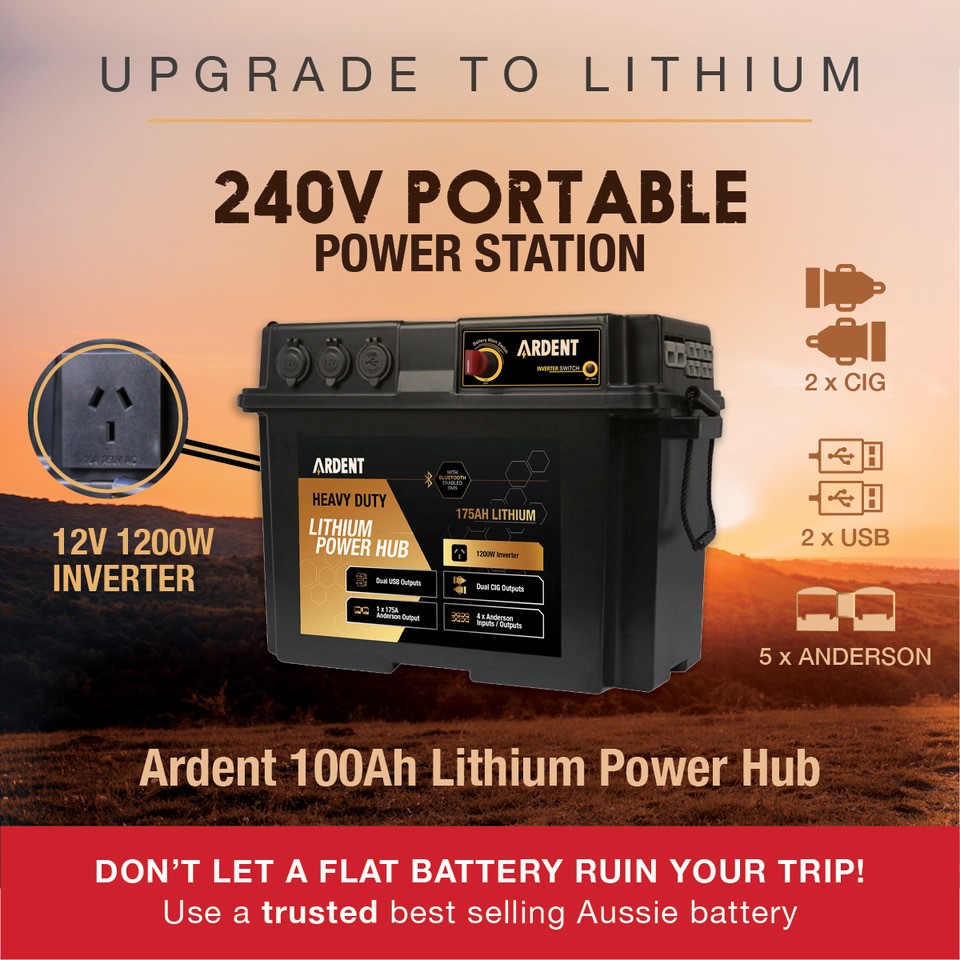 100Ah Lithium Deep Cycle Battery Power Hub Inverter 1200W