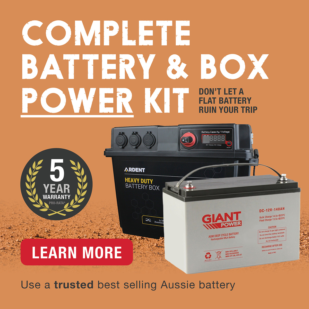 Australian Made Lithium Deep Cycle Battery Giant Power