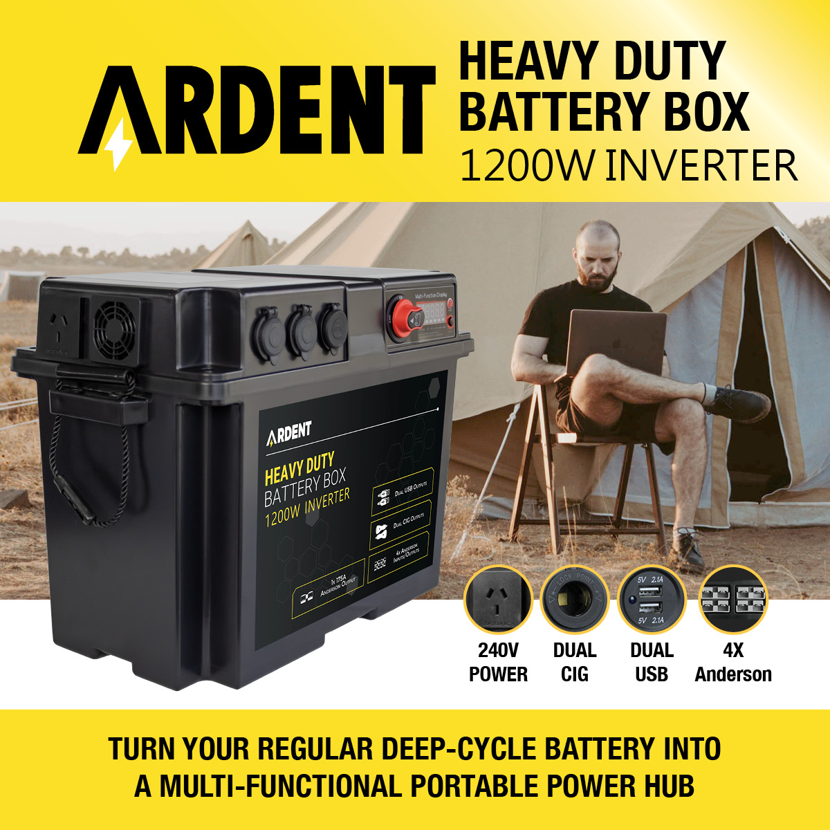ARDENT Battery Box AGM Deep Cycle Battery Box Battery Boxes ARDENT