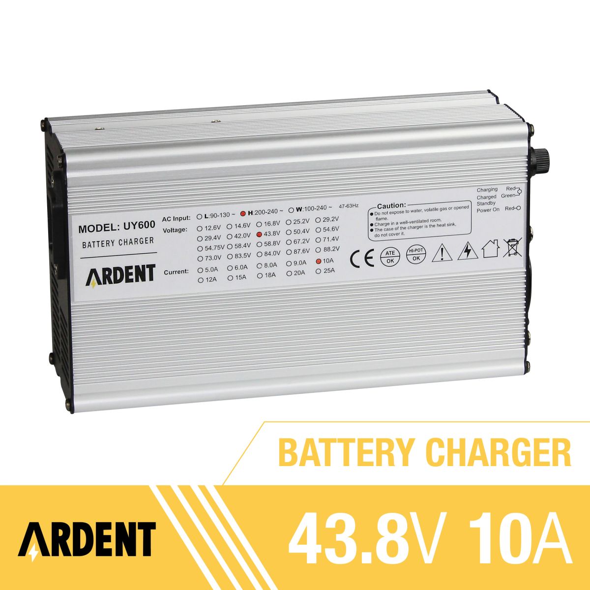 Ardent 43.8V 10A Lithium Battery Charger