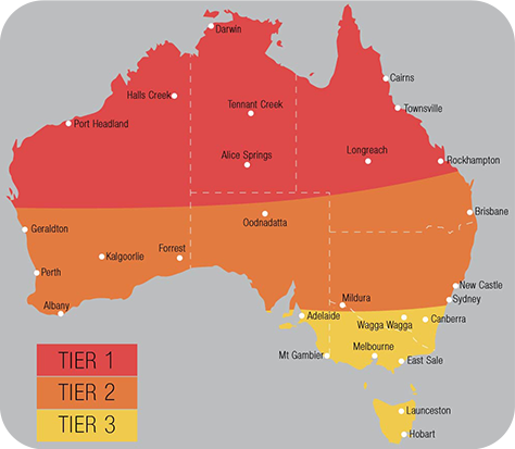 Australian Solar Tier Map