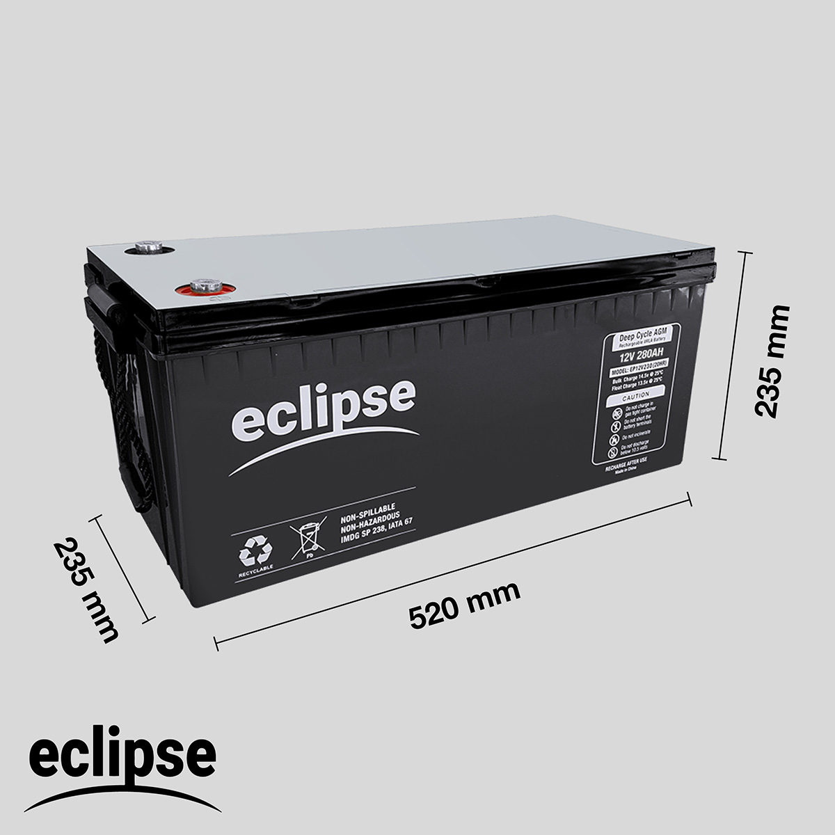 Eclipse 130AH AGM Deep Cycle Battery