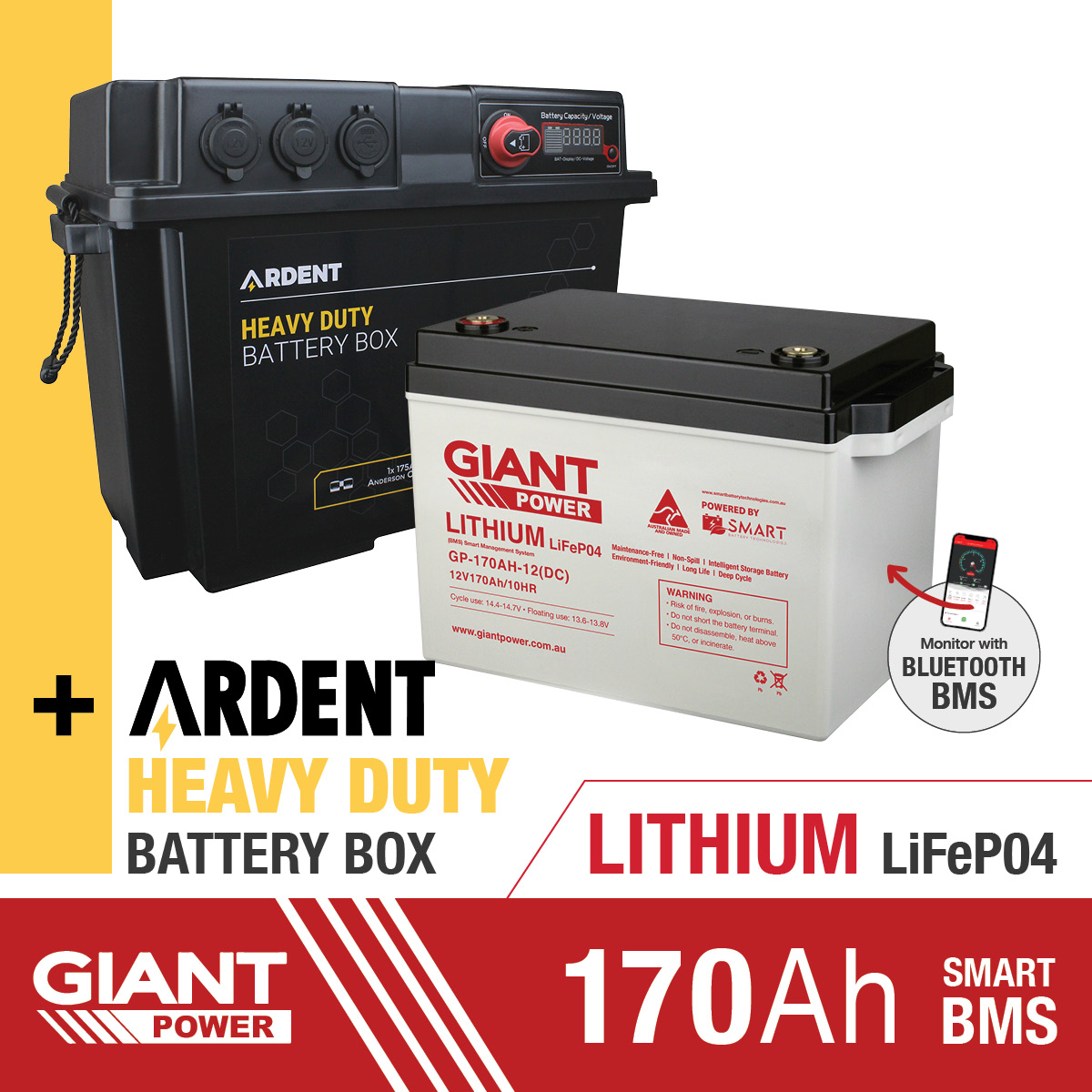 Australian Made Lithium Deep Cycle Battery Giant Power