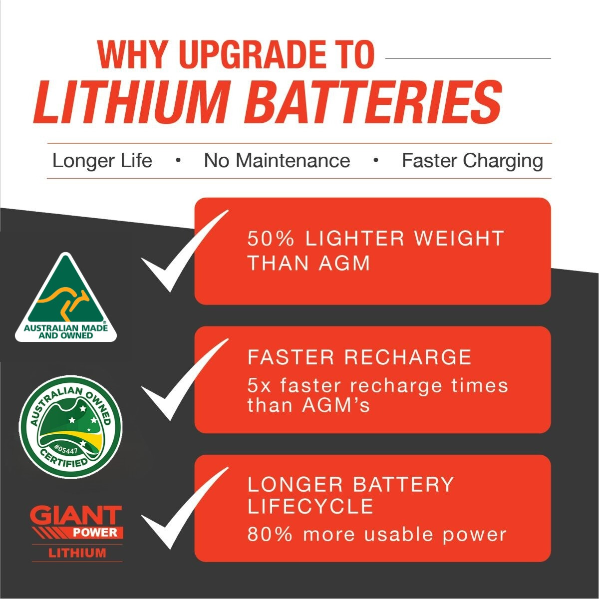 Upgrade AGM to Lithium Batteries 