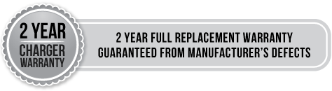 2 year charger warranty - 2 year full replacement warranty guaranteed from manufacturer's defects