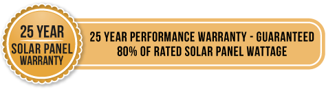 25 year solar panel warranty - 25 year performance warranty - guaranteed 80% of rated solar panel wattage