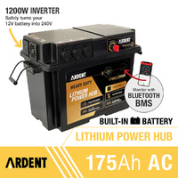 ARDENT 175AH Lithium Power Hub - 1200W Inverter Portable Power Station