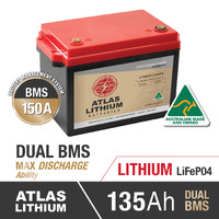 ATLAS 135AH 12V Double BMS Prismatic Lithium Battery Australian Made