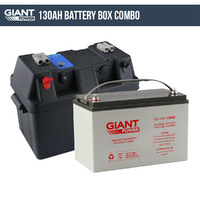 130AH 12V Deep Cycle AGM Powered Battery Box Combo