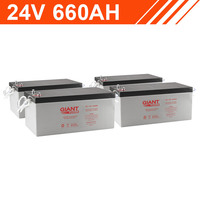 Giant Power 15.8kWh 24V 660AH AGM Battery Bank (12V cells)