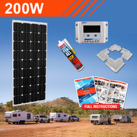 200W 12V Complete DIY Solar Kit