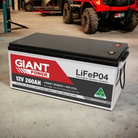 Giant 12V 260AH Lithium Battery LiFePO4 Deep Cycle Battery Australian Made
