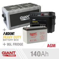 Giant Power 95L Fridge Kit Including 140AH Giant Battery and Ardent Battery Box