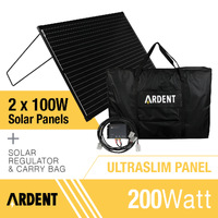 Slimline 200w Portable Solar Panel & 20A MPPT Regulator
