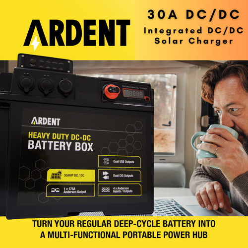Ardent Heavy Duty Battery Box with 30AMP DC/DC Charger