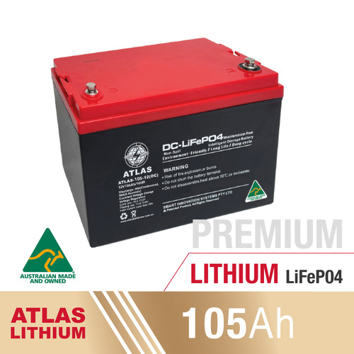105AH Deep Cycle Battery | ATLAS Lithium 105AH 12V AGM Deep Cycle Battery | 120AH AGM Deep Cycle Battery Australia | Deep Cycle Battery | 12V Deep Cycle Battery