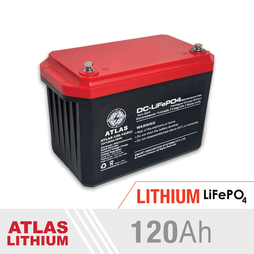 120AH Deep Cycle Battery | ATLAS Lithium 120AH 12V AGM Deep Cycle Battery | 120AH AGM Deep Cycle Battery Australia | Deep Cycle Battery | 12V Deep Cycle Battery