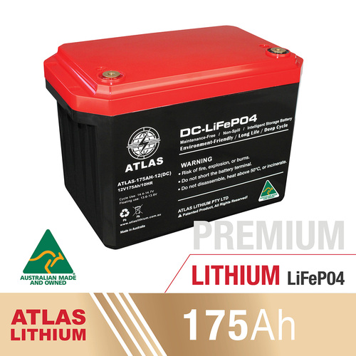 175AH Deep Cycle Battery | ATLAS Lithium 175AH 12V AGM Deep Cycle Battery | 120AH AGM Deep Cycle Battery Australia | Deep Cycle Battery | 12V Deep Cycle Battery
