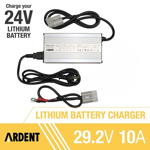 Ardent 29.2V 10A Lithium Battery Charger for 24V Lithium Batteries