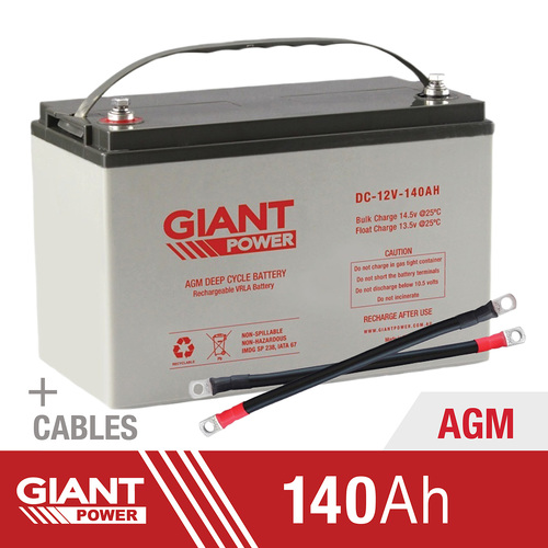 140AH Deep Cycle Battery | Giant Power 140AH 12V AGM Deep Cycle Battery | 140AH AGM Deep Cycle Battery Australia | Deep Cycle Battery | 12V Deep Cycle Battery