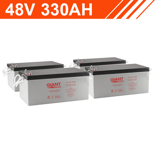 Giant Power 15.8kWh 48V 330AH AGM Battery Bank (12V cells)