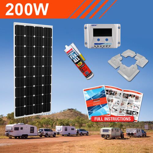 200W 12V Complete DIY Solar Kit