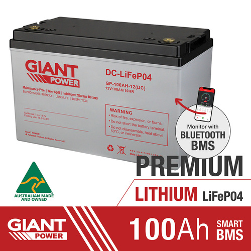 GIANT 100AH Lithium Deep Cycle Battery