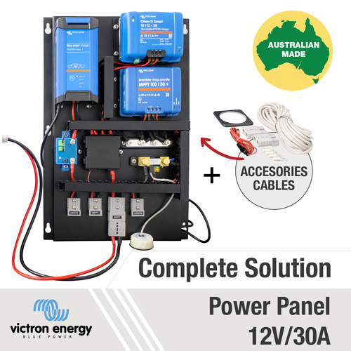 Victron Pre-Wired Power Panel with 30A DC, AC and Solar Charger