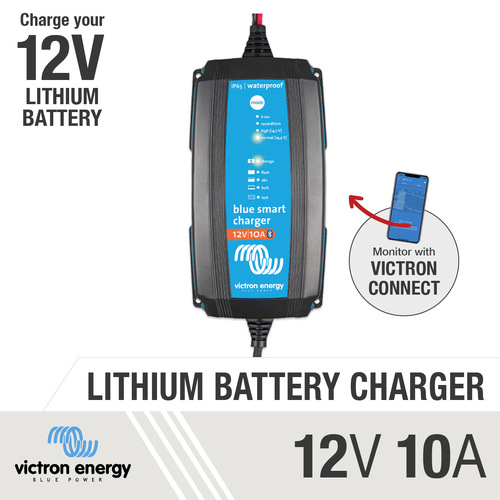 Victron Blue Smart IP65 Charger 12/10 (1) + DC Connector